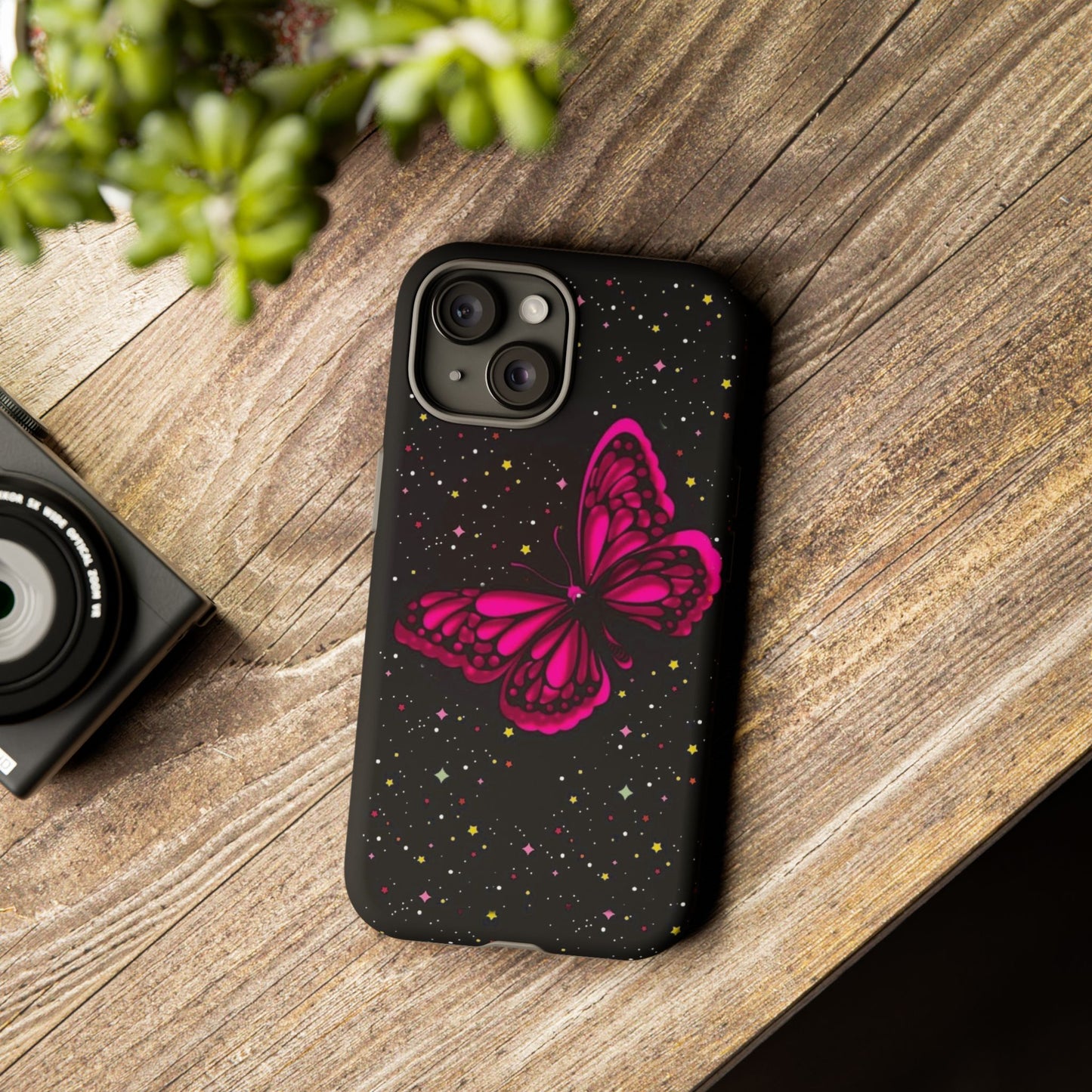 Vibrant Butterfly Phone Case, Tough Cases, Stylish Protection, Gift for Her, Trendy Smartphone Accessories, Cute Phone Cover