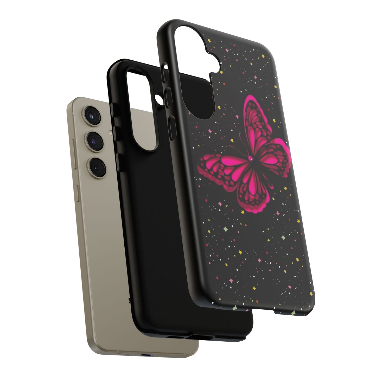 Vibrant Butterfly Phone Case, Tough Cases, Stylish Protection, Gift for Her, Trendy Smartphone Accessories, Cute Phone Cover