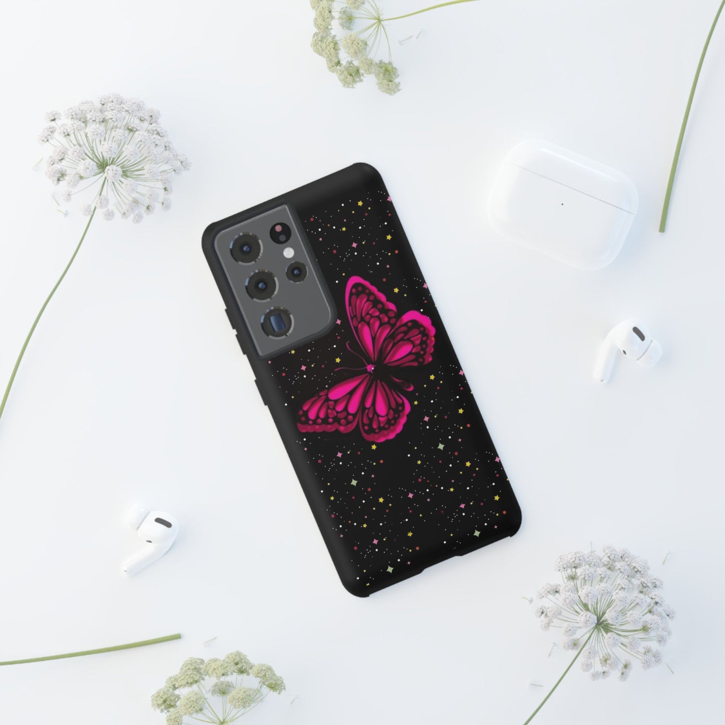 Vibrant Butterfly Phone Case, Tough Cases, Stylish Protection, Gift for Her, Trendy Smartphone Accessories, Cute Phone Cover