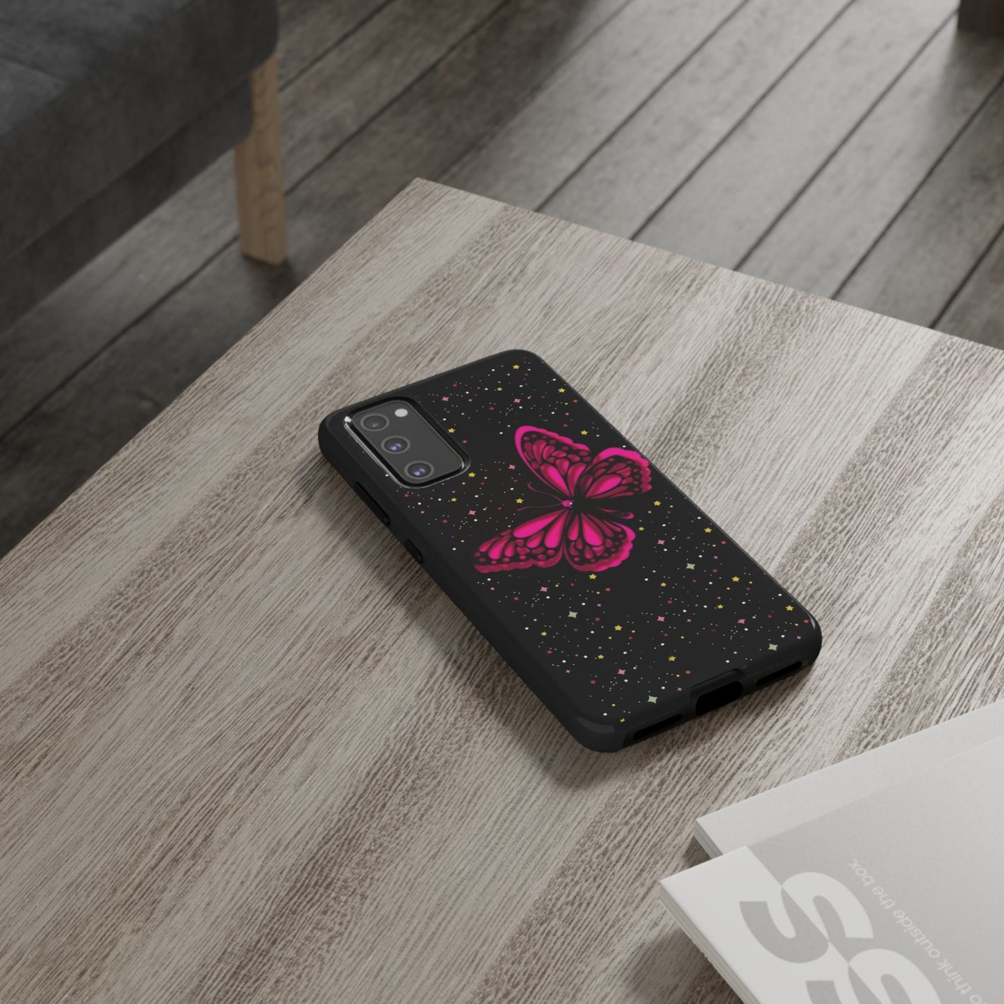 Vibrant Butterfly Phone Case, Tough Cases, Stylish Protection, Gift for Her, Trendy Smartphone Accessories, Cute Phone Cover