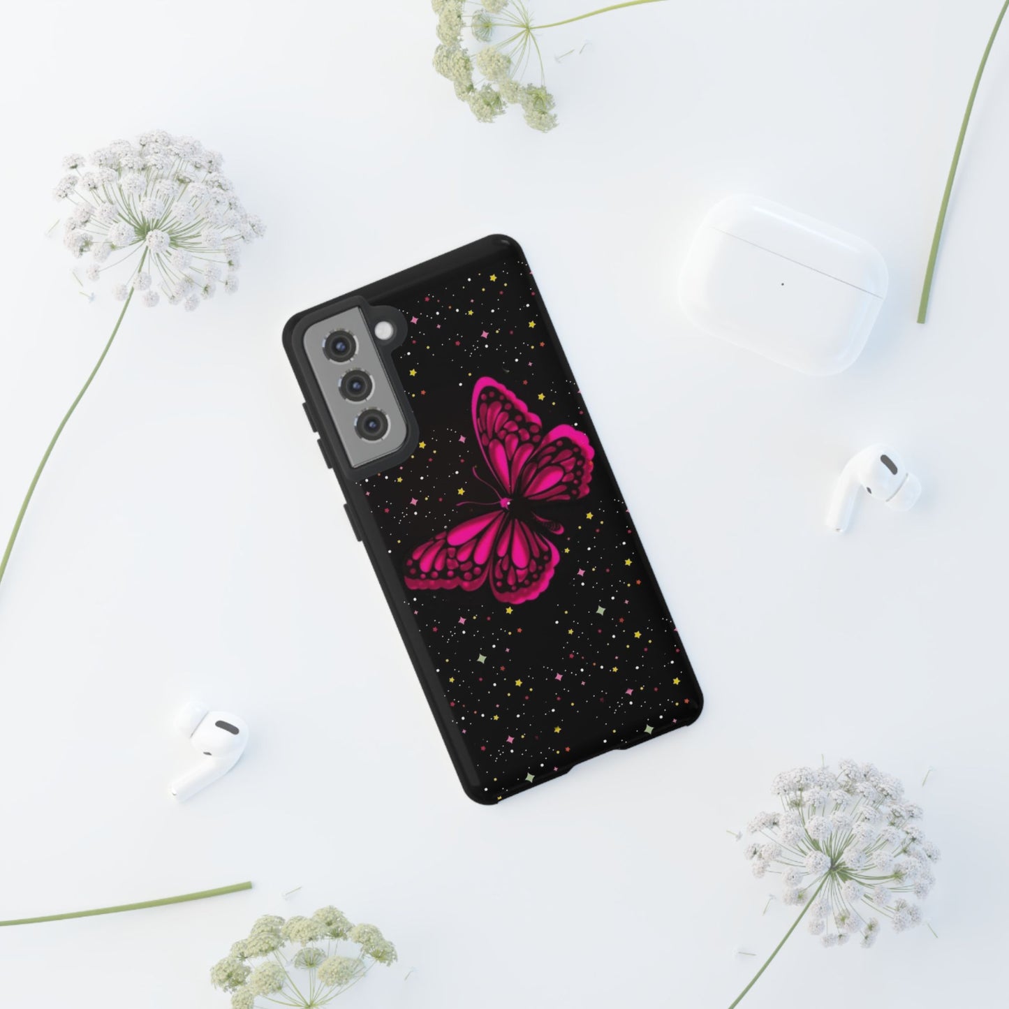 Vibrant Butterfly Phone Case, Tough Cases, Stylish Protection, Gift for Her, Trendy Smartphone Accessories, Cute Phone Cover
