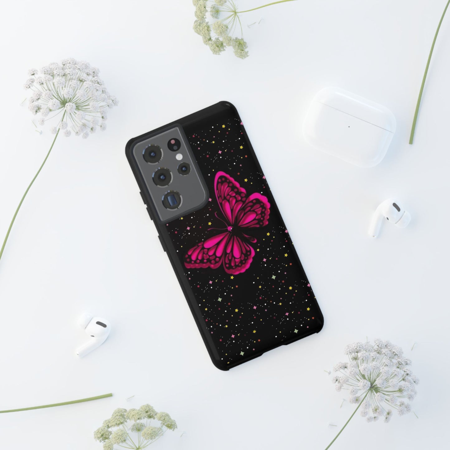 Vibrant Butterfly Phone Case, Tough Cases, Stylish Protection, Gift for Her, Trendy Smartphone Accessories, Cute Phone Cover