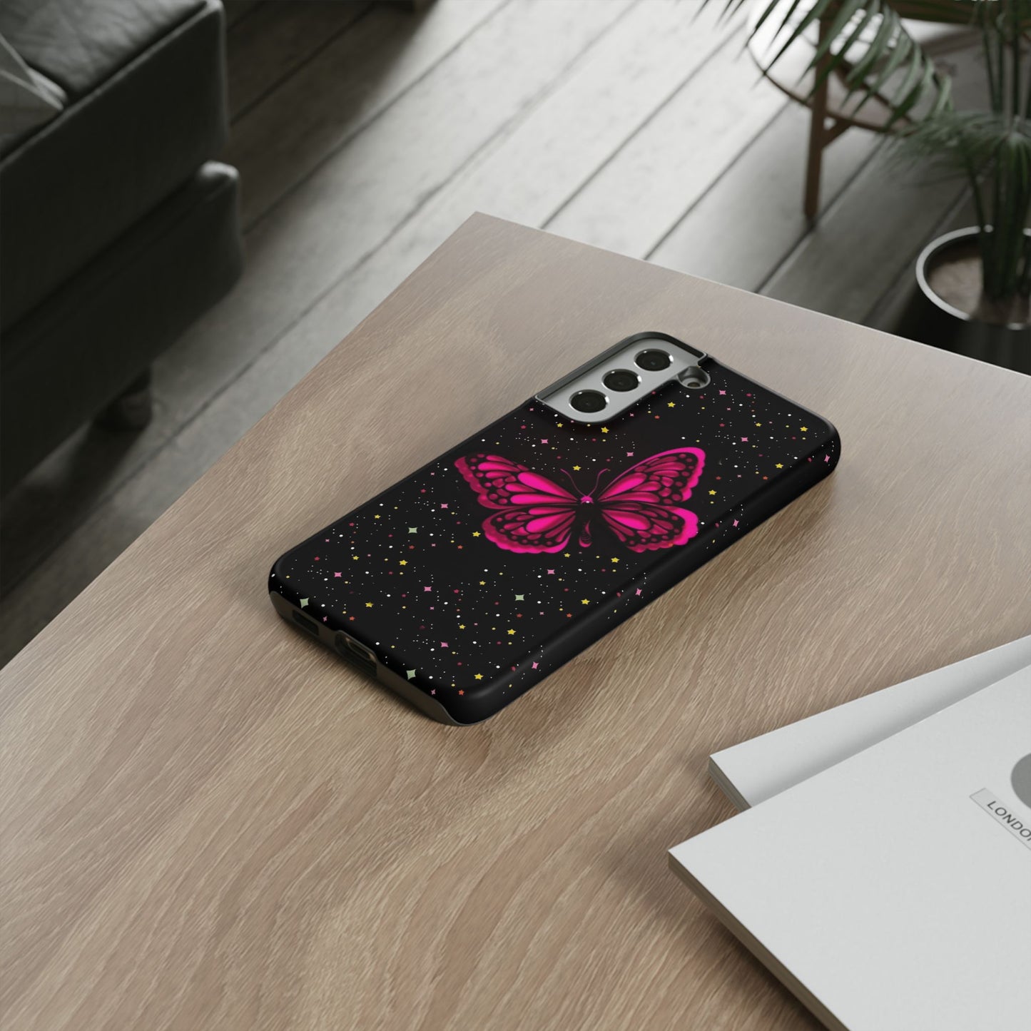 Vibrant Butterfly Phone Case, Tough Cases, Stylish Protection, Gift for Her, Trendy Smartphone Accessories, Cute Phone Cover