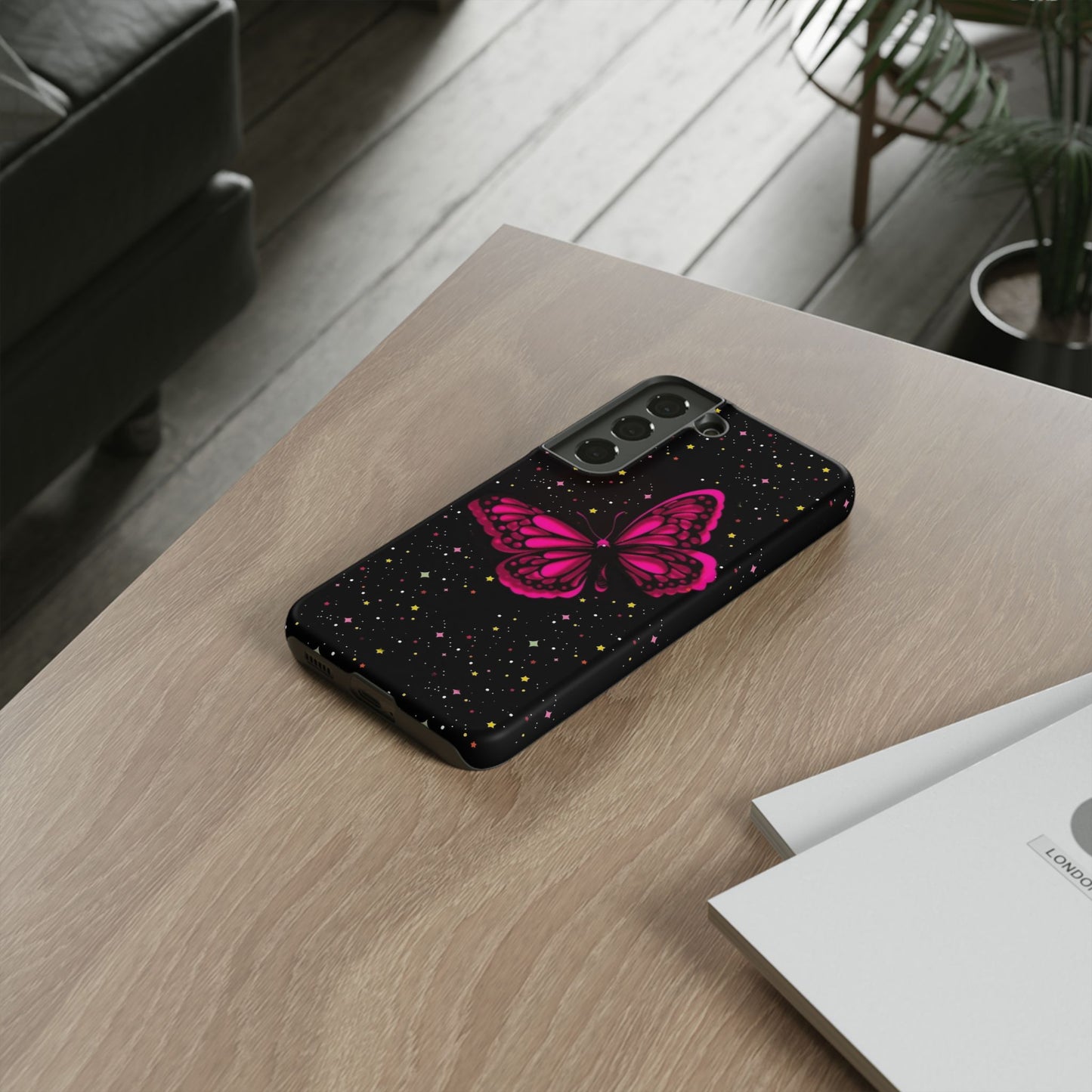 Vibrant Butterfly Phone Case, Tough Cases, Stylish Protection, Gift for Her, Trendy Smartphone Accessories, Cute Phone Cover
