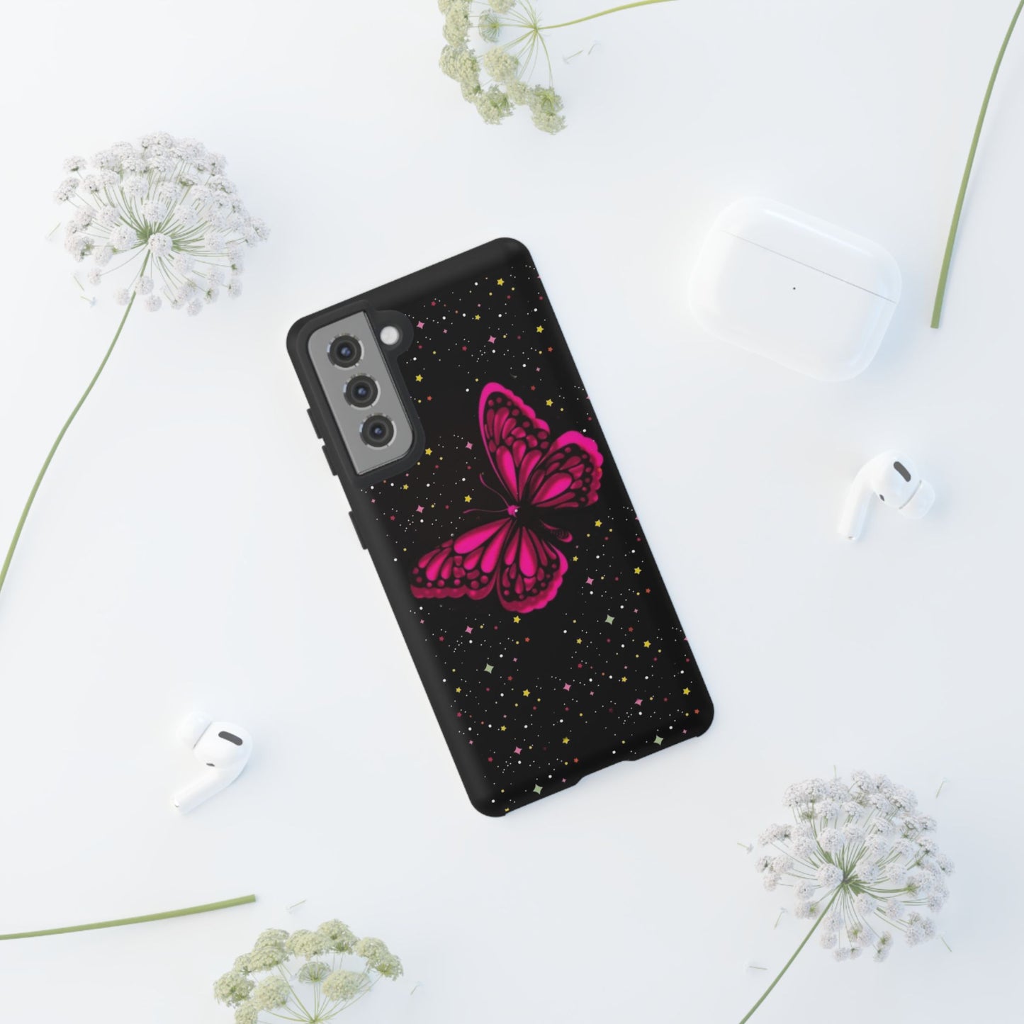 Vibrant Butterfly Phone Case, Tough Cases, Stylish Protection, Gift for Her, Trendy Smartphone Accessories, Cute Phone Cover